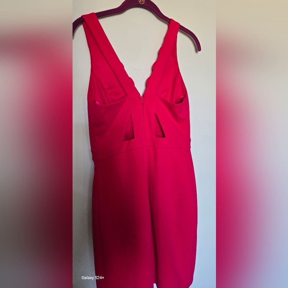 Camille La Vie Vibrant Pink Backless Dress - Picture 3 of 9
